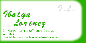 ibolya lorincz business card